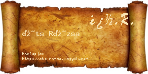 Áts Rózsa névjegykártya