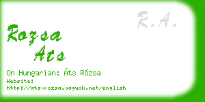 rozsa ats business card